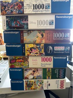7 Ravensburger 1000 piece puzzles