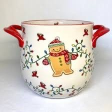  Temptations by Tara Cute Gingerbread Man Christmas Oven Ware Crock or utensil holder  Add festive cheer to your kitchen with this Temp-tations by Tar
