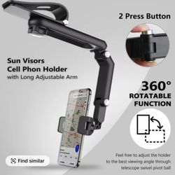 2026 New 1080° Multi-function Sun Visor 360 Rotating Phone Holder - Rotatable and Retractable