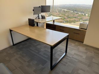 Haworth Executive Office Suite – Desk, Credenza & Bookcase Set