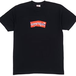 SUPREME CDG BOX LOGO TEE BLACK SS17 (PRE-OWNED) SIZE M