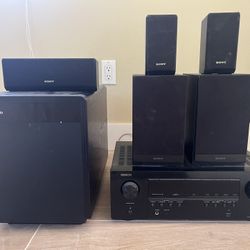 Denon Surround Sound Receiver  w/ Speakers