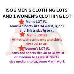 ISO 3 clothing Bundles Plz Read 