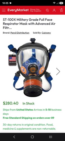 Military grade full face respirator mask