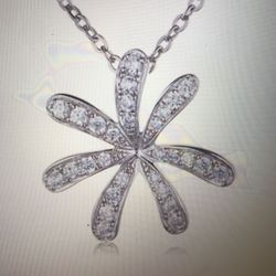 sterling silver tiare flower pendant only