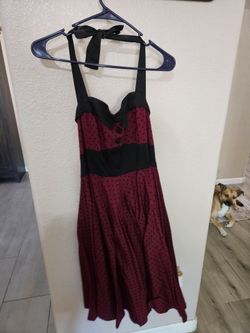 Maroon print dress