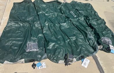 3 INTEX twin air mattresses  with pumps