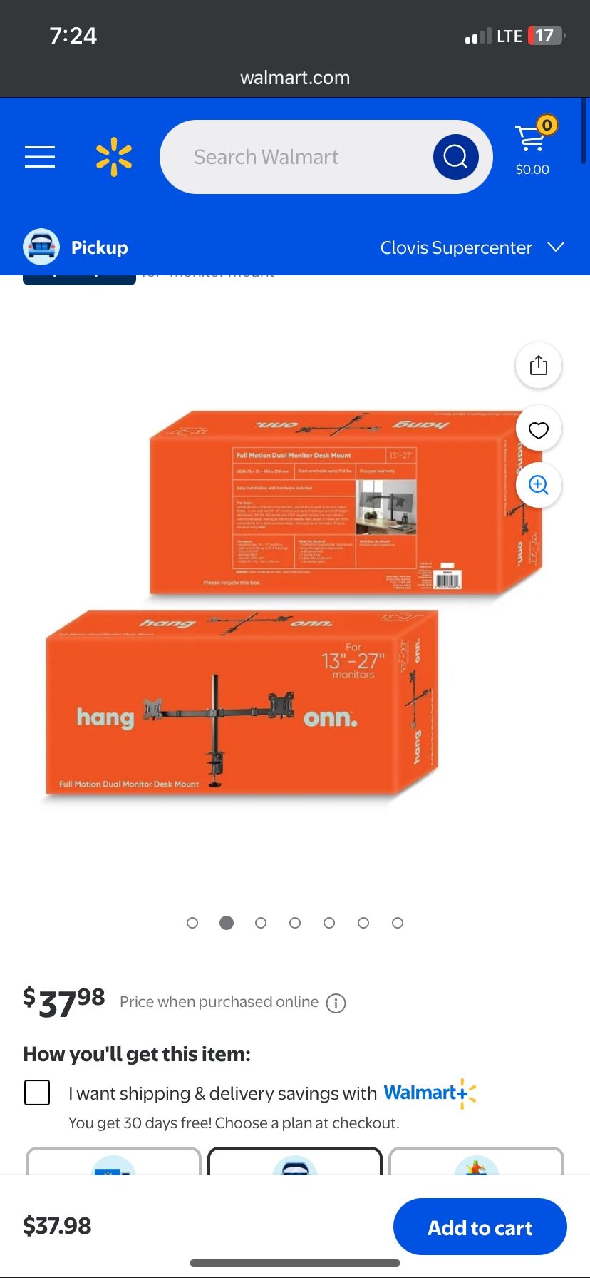 NEW onn dual monitor mount/stand