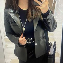 Genuin Lamb Leather Jacket For Women Size Small