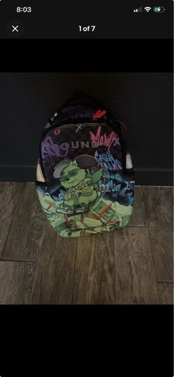 Sprayground Money Bear Graffiti DLXR Backpack.