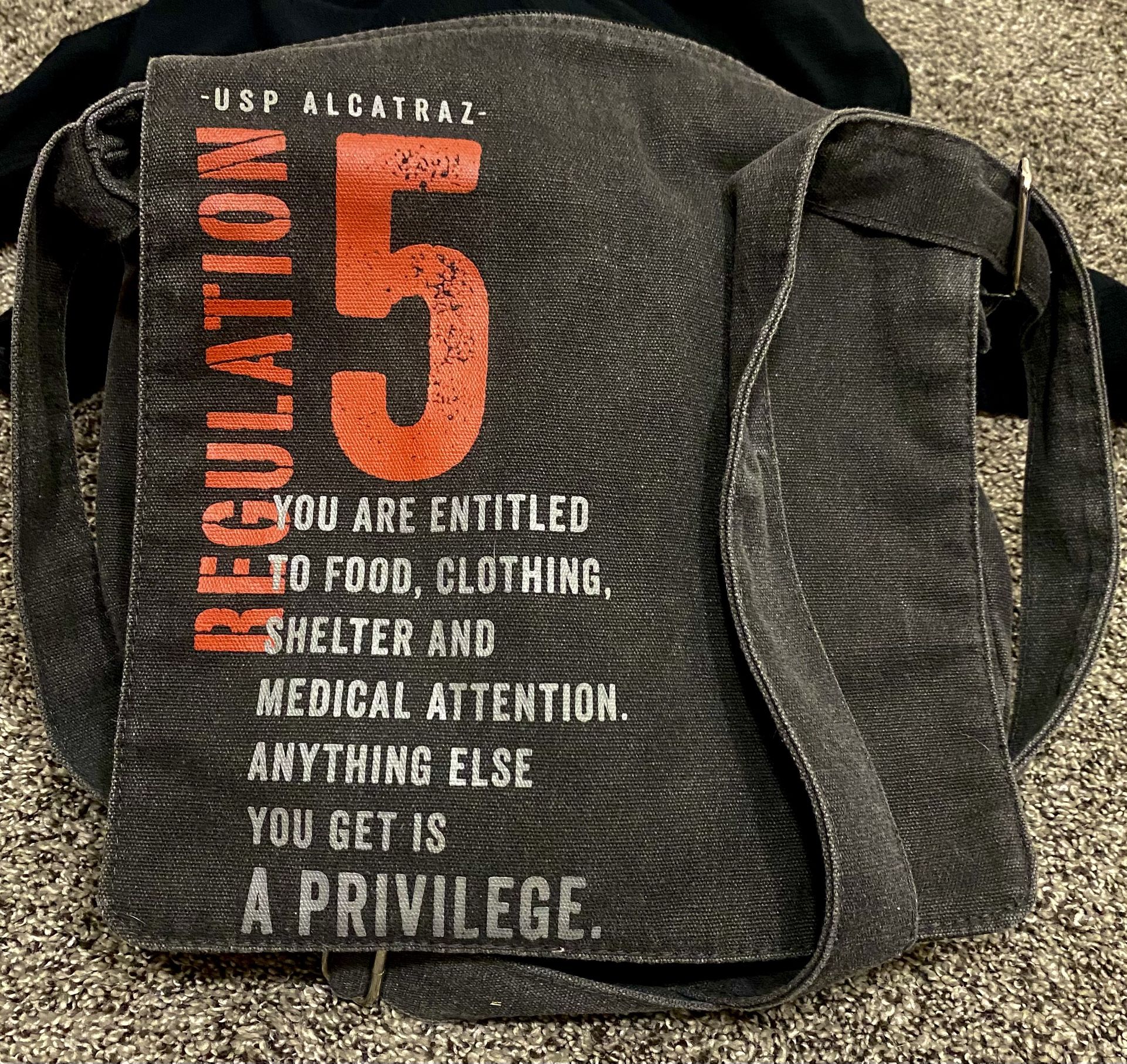 Regulation 5 black over the shoulder bag