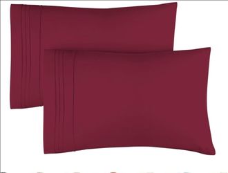 Standard Pillow Cases Set of 4 - Ultra Soft Pillowcase Covers - Burgundy
Hotel Quality, Comfortable Bedding for Women, Men, Kids & Teens, Machine Wash