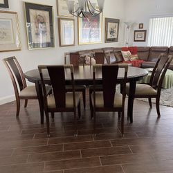 Solid Wood Baers Dining Table with 6 Chairs