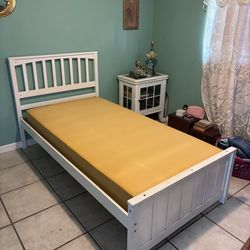 White IKEA Twin Bedframe