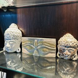 Wooden Buddha heads purchased in Bali