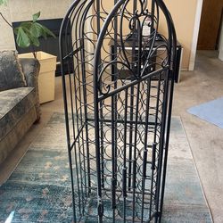 Iron 45 Bottle Wine Rack 4ft Tall  