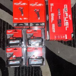 Bundle Deal. 3/8 Ratchet Kit, 1/2 Impact Wrench (2), XC 6.0 Battery (4)
