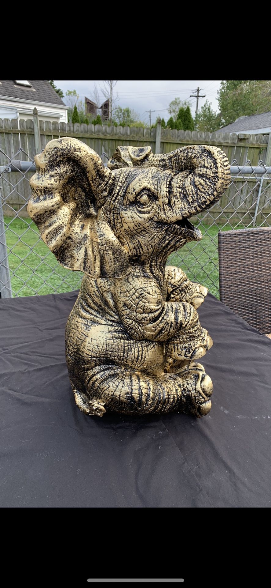 Golden Elephant Statue