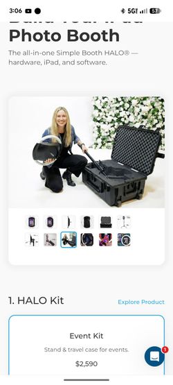 Simple booth halo photo booth set
