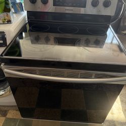 SAMSUNG 5 BURNERS GLASS TOP STAINLESS STEEL ELECTRIC STOVE 