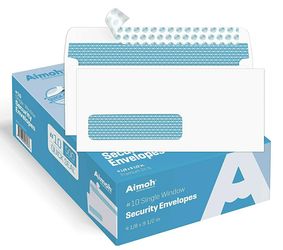500#10 Single Left Window SELF Seal Security Envelopes - Super Strong Quick-Seal Self Sealing Closure, Security Tinted, 500 Count
