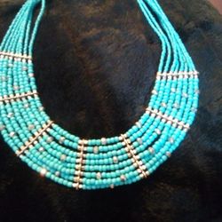 Vintage Turquoise Collar Necklace