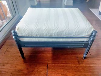 GIA  sleek heavy metal ottoman with cushion