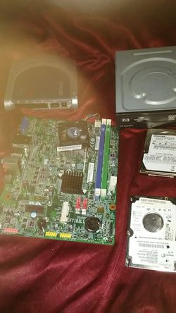 Mother board hard drives dvd writer modem