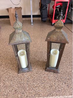 Two antique lanterns.