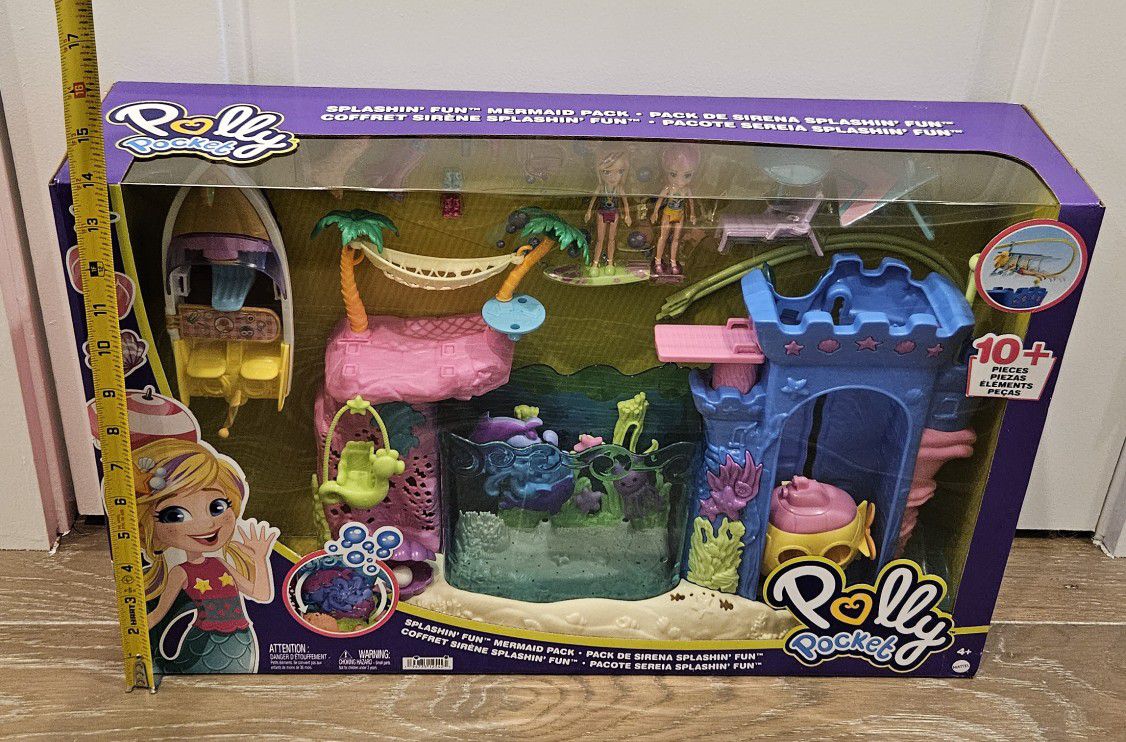Polly Pocket Splashin' Fun Mermaid Pack (Brand New) (Retails for $50)