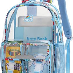 HTWO Clear Backpack Heavy Duty,Transparent Backpack