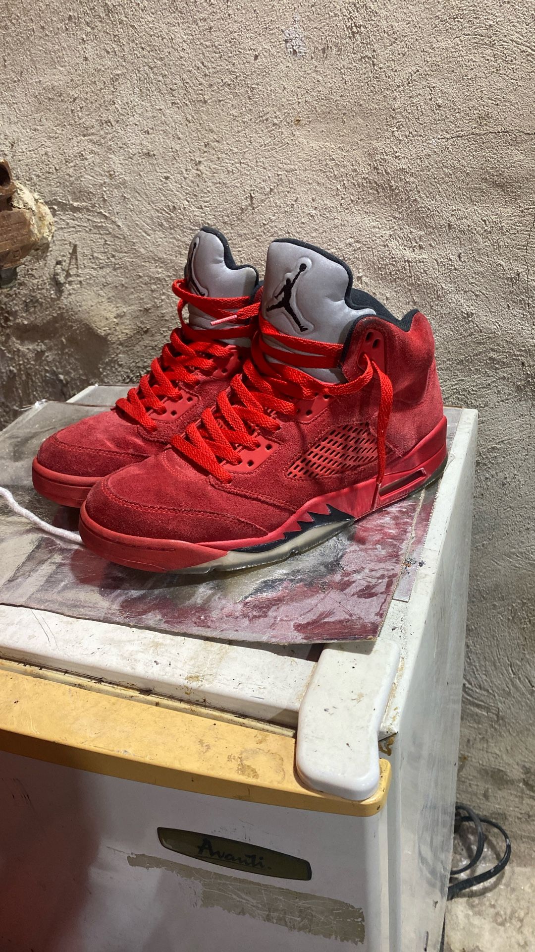 Jordan 5s Red suede