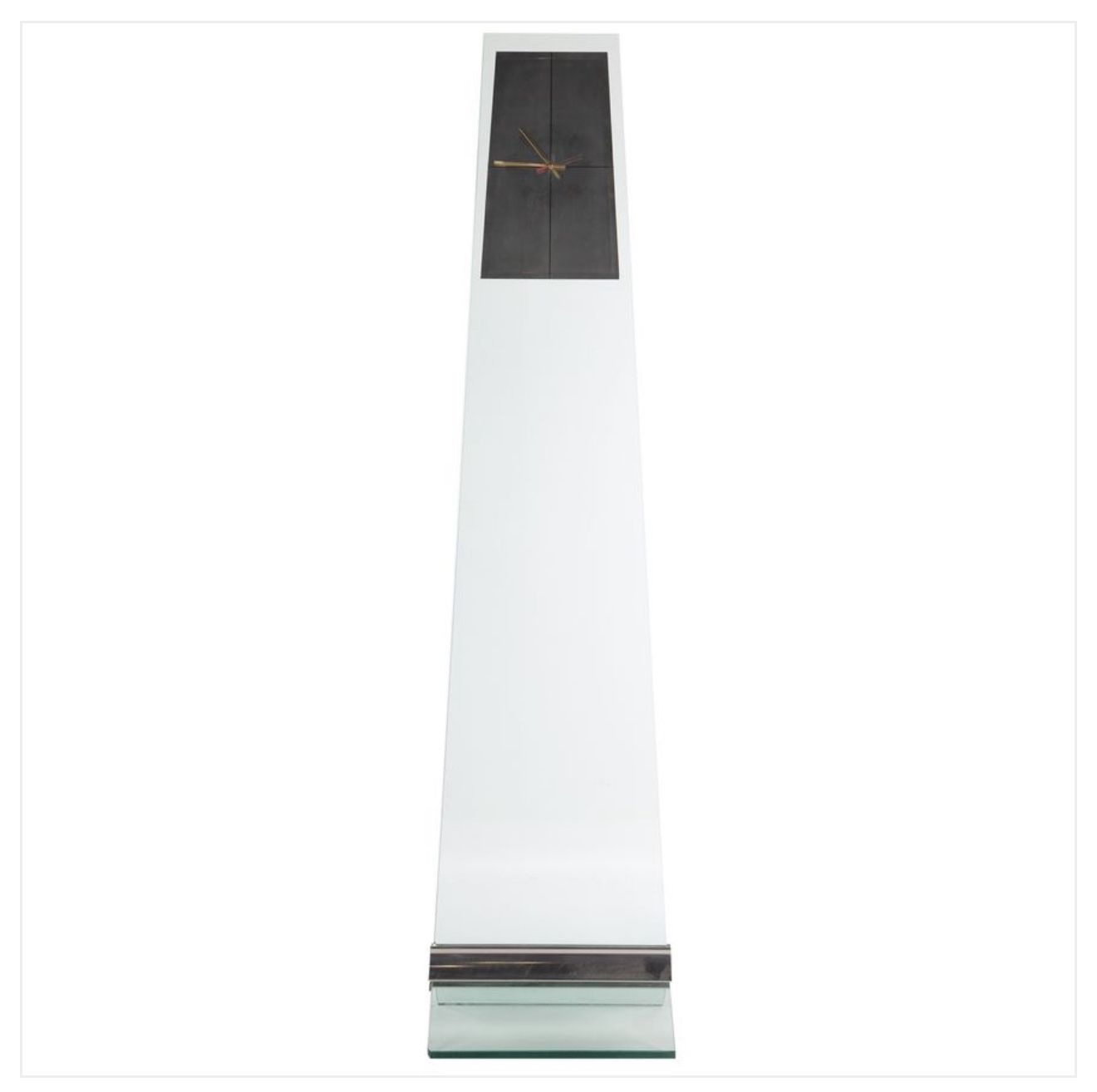 LEON ROSEN FOR PACE POST MODERN GLASS FLOOR CLOCK
