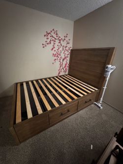 Sullivan Queen storage bed frame with drawers under bed
