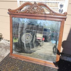Large Mirror On Top Cabinet Good Condition 