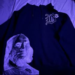 blue strips buddha hoodie
