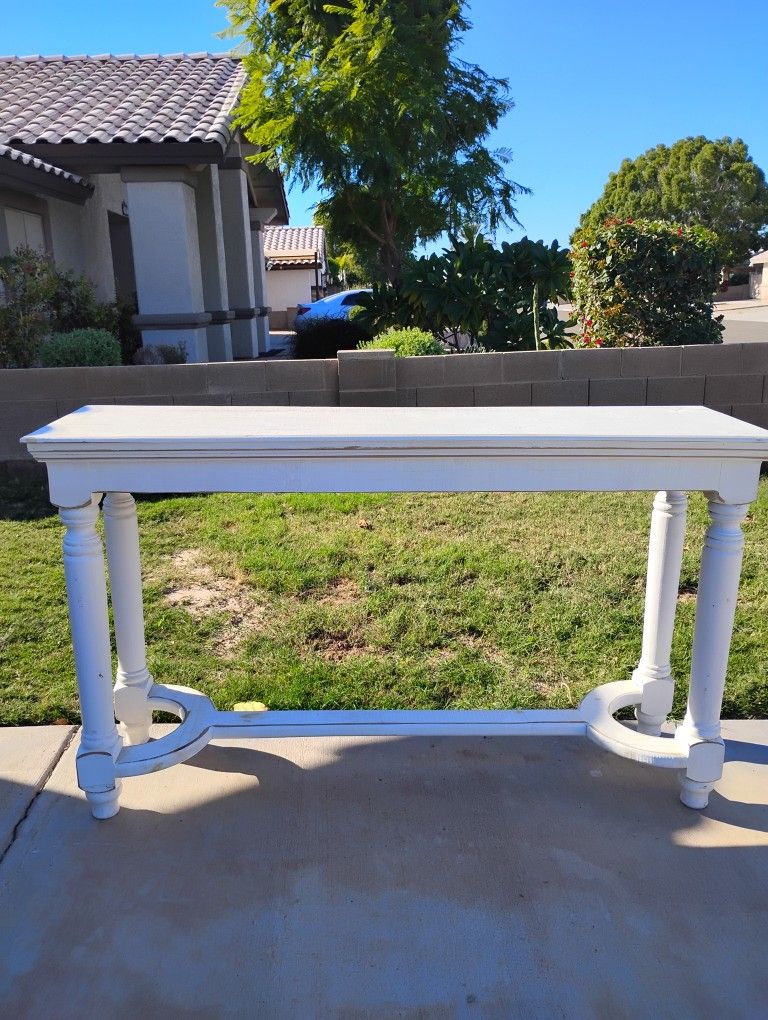 Farmhouse Entry Table Distressed 65Lx38Hx18W