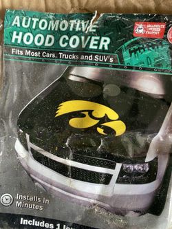 University of Iowa Hawkeyes Auto Hood Cover, One Size, One Color