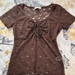 Brown Lace Top