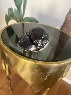 Large Natural septarian egg With Calcite Crystals