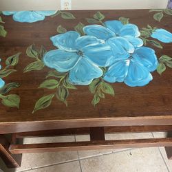 Preowned Hand Painted Wood Coffee Table Adorable