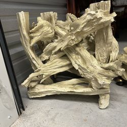 Driftwood Table 3 Glass Tops And 3 Driftwood 