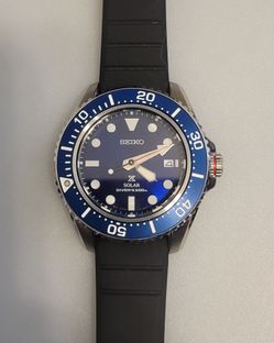 SEIKO Prospex SNE593P1 Solar Blue Dial Silicone. (Tag No: 0116)