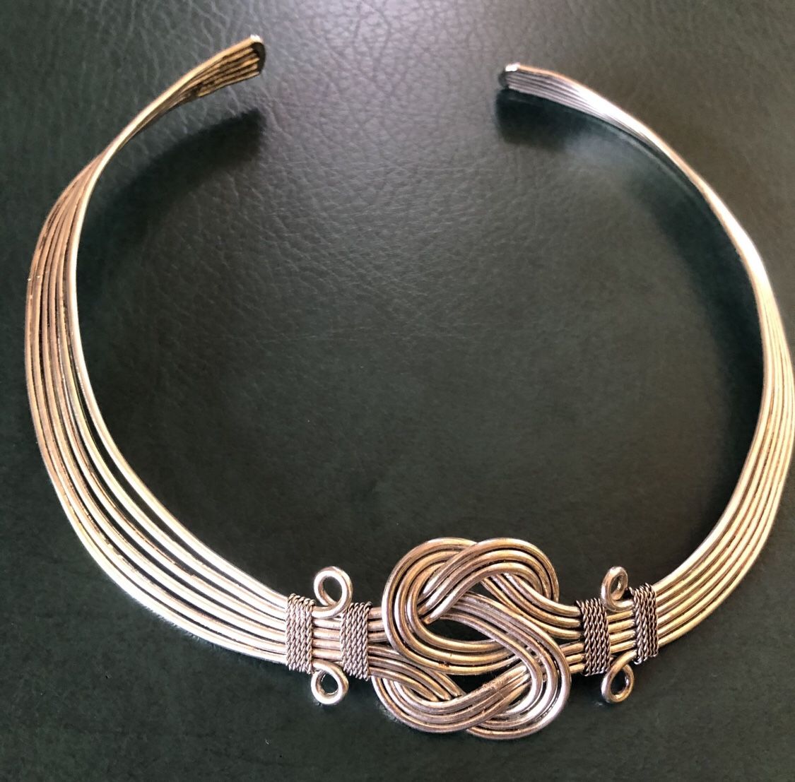 Adjustable Silver Choker Custom Made Necklace 58 Grams Silver Jewelers Wire