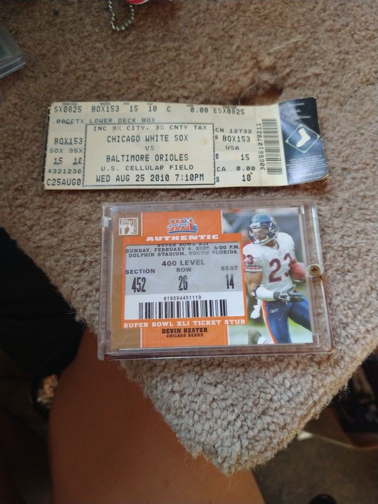 Sox N Bears Ticket Stubs