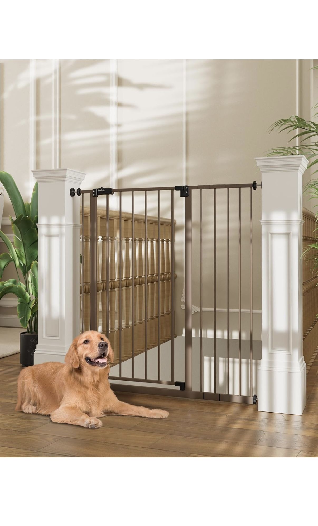InnoTruth 36" Extra Tall Baby Gate for Doorways, 28.9-42.1" Wide 