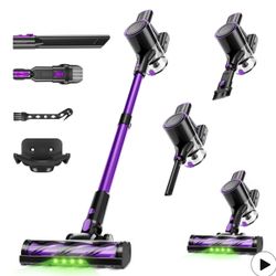 Honki Cordless Vacuum Cleaner, 500W/40Kpa Vacuum Cleaners for Home, Stick Vacuum Cordless with LED Display, Anti-Tangle & Wall Mount, 8 in 1 Lightweig