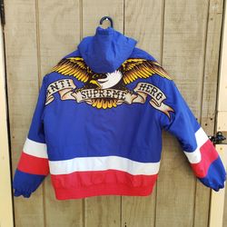 Supreme AntiHero Stadium Jacket Blue size Medium FW25