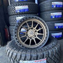 LT 265/70/17 Atlander MT And Lock Rims 17” Toyota Tacoma 4Runner Chevy GMC Sierra Silverado