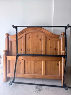Queen Bed Head & Foot board,Frame, Night Stand, Box Spring